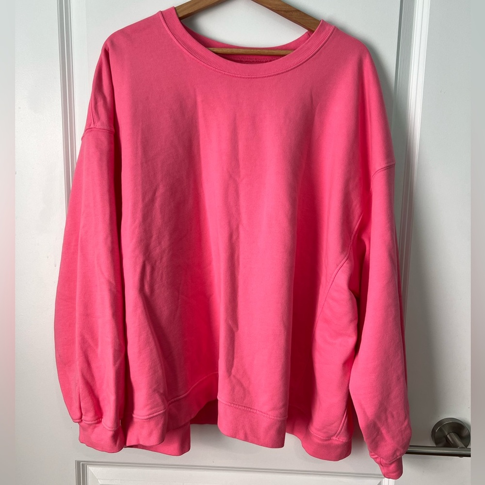 Daily Drills Oversized Crewneck Sweatshirt Pink - Picture 5 of 10